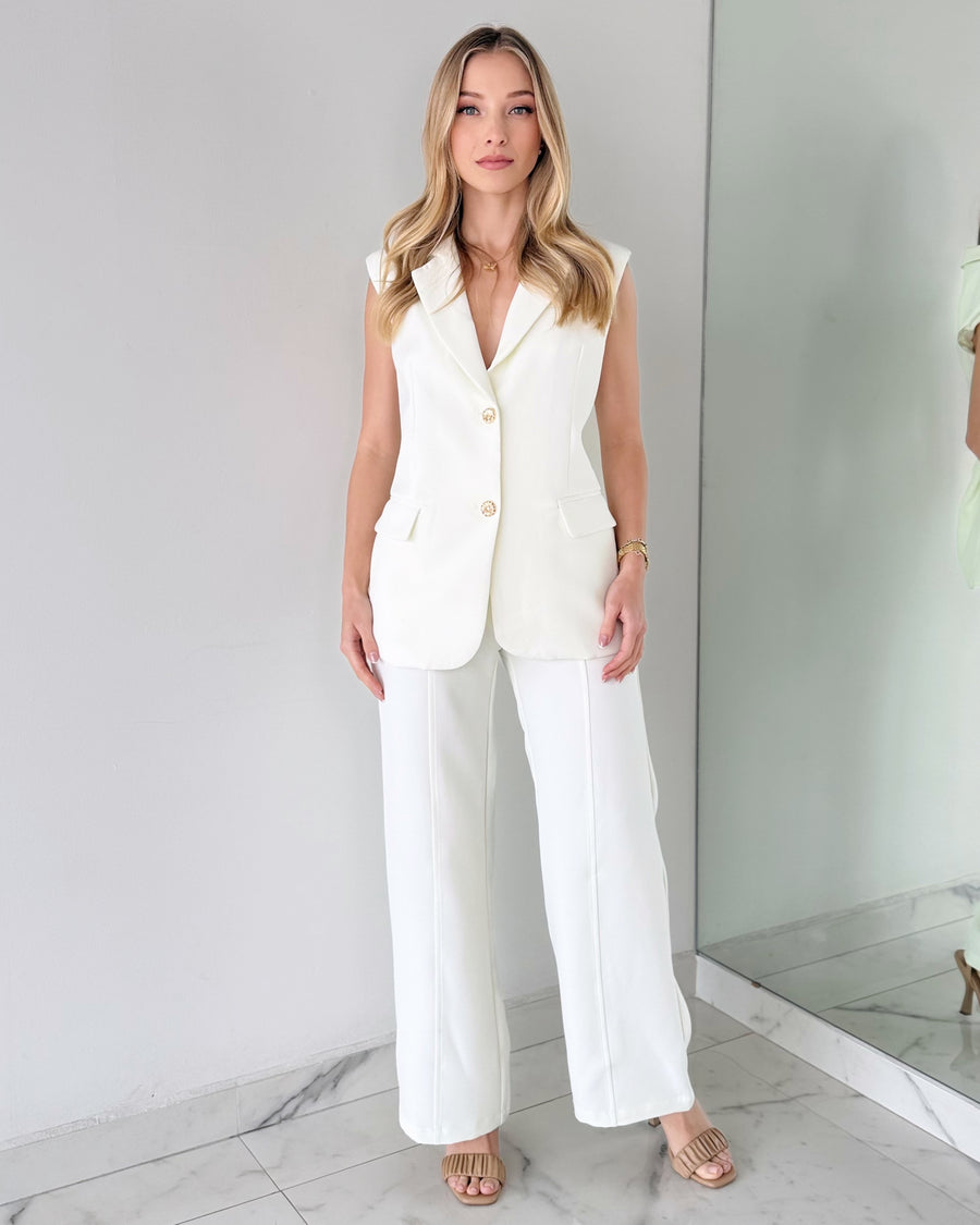 Nude Top + Pant Two Piece Set