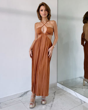 Sienna Pleated Midi Dress