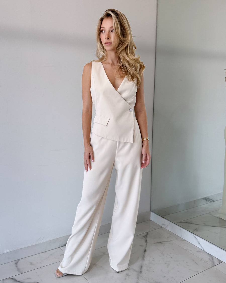 Nude Silk Jumpsuit