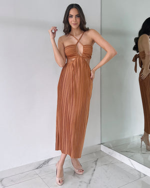 Sienna Pleated Midi Dress