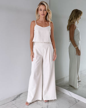 Nude Pearl Top + Pant Two Piece Set
