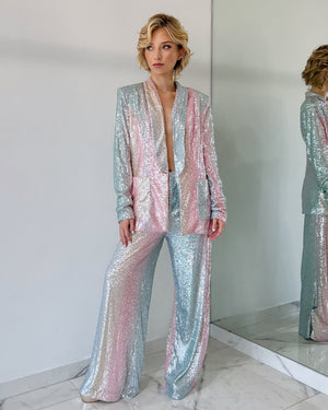 Sequin Blazer + Pant Set