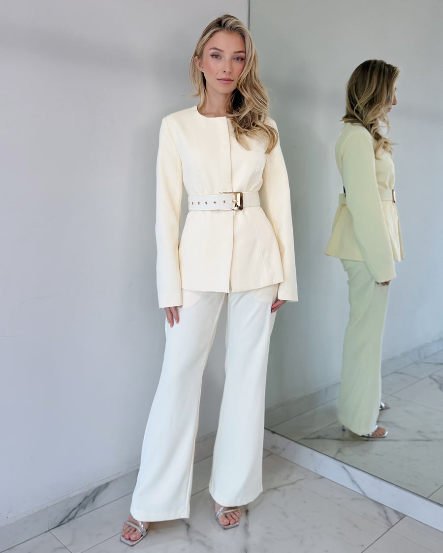 Butter Yellow Top + Pant Two Piece Set