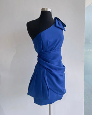 Blue One Shoulder Dress