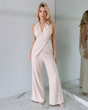 Nude Top + Pant Two Piece Set
