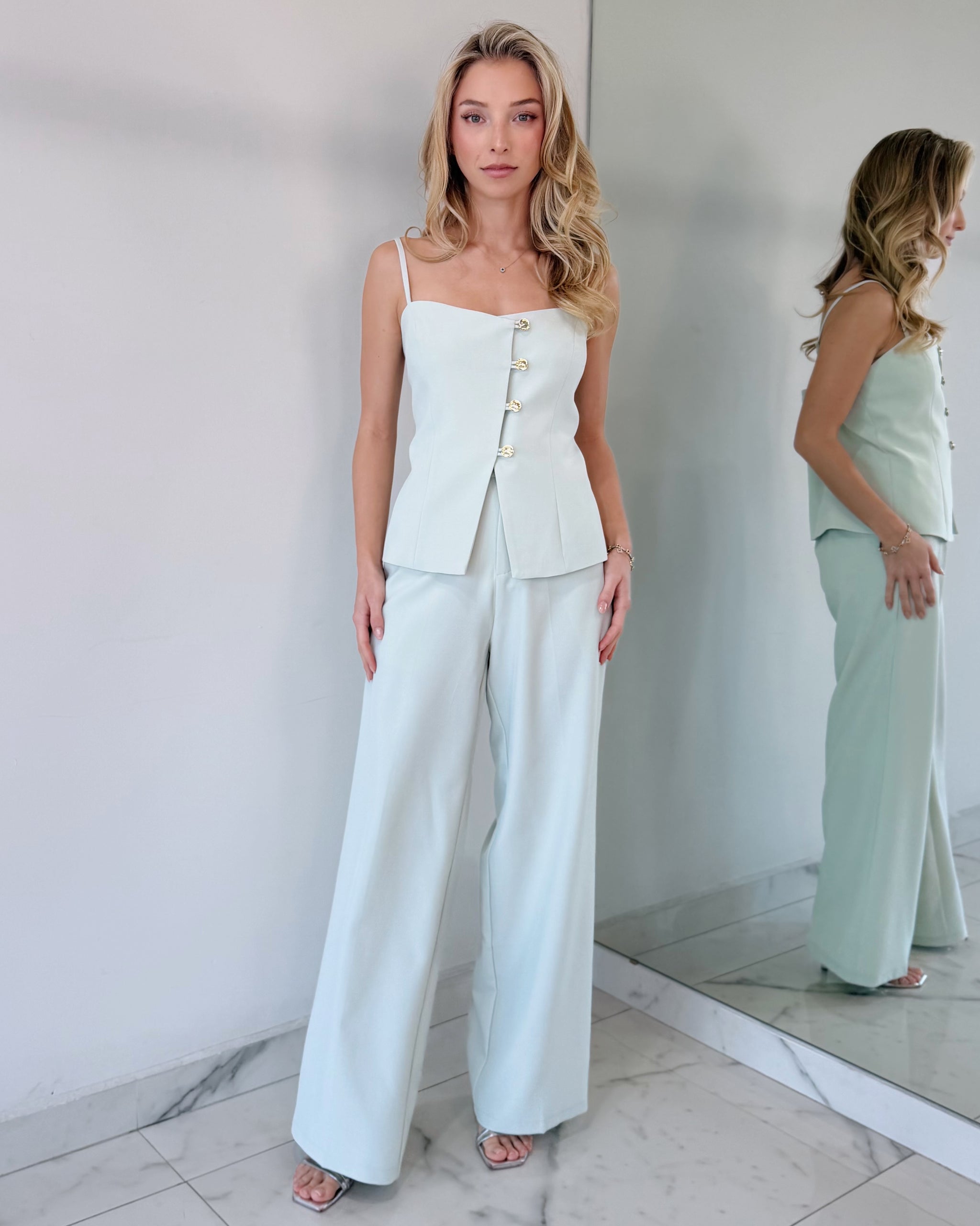 Mint Sage Top + Pant Two Piece Set