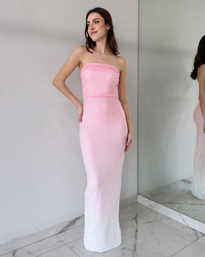 Baby Pink Pearl Gown Dress