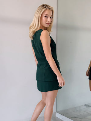 Green Button Romper