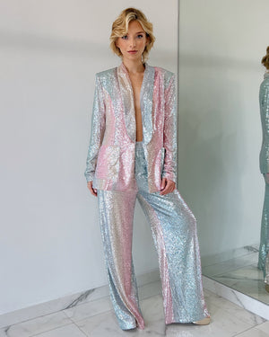 Sequin Blazer + Pant Set