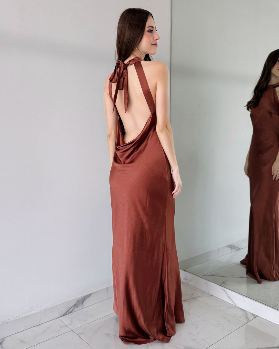 Sienna Open Back Gown Dress