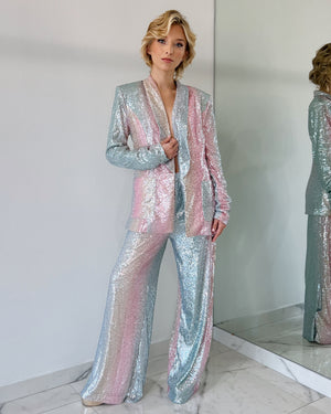 Sequin Blazer + Pant Set