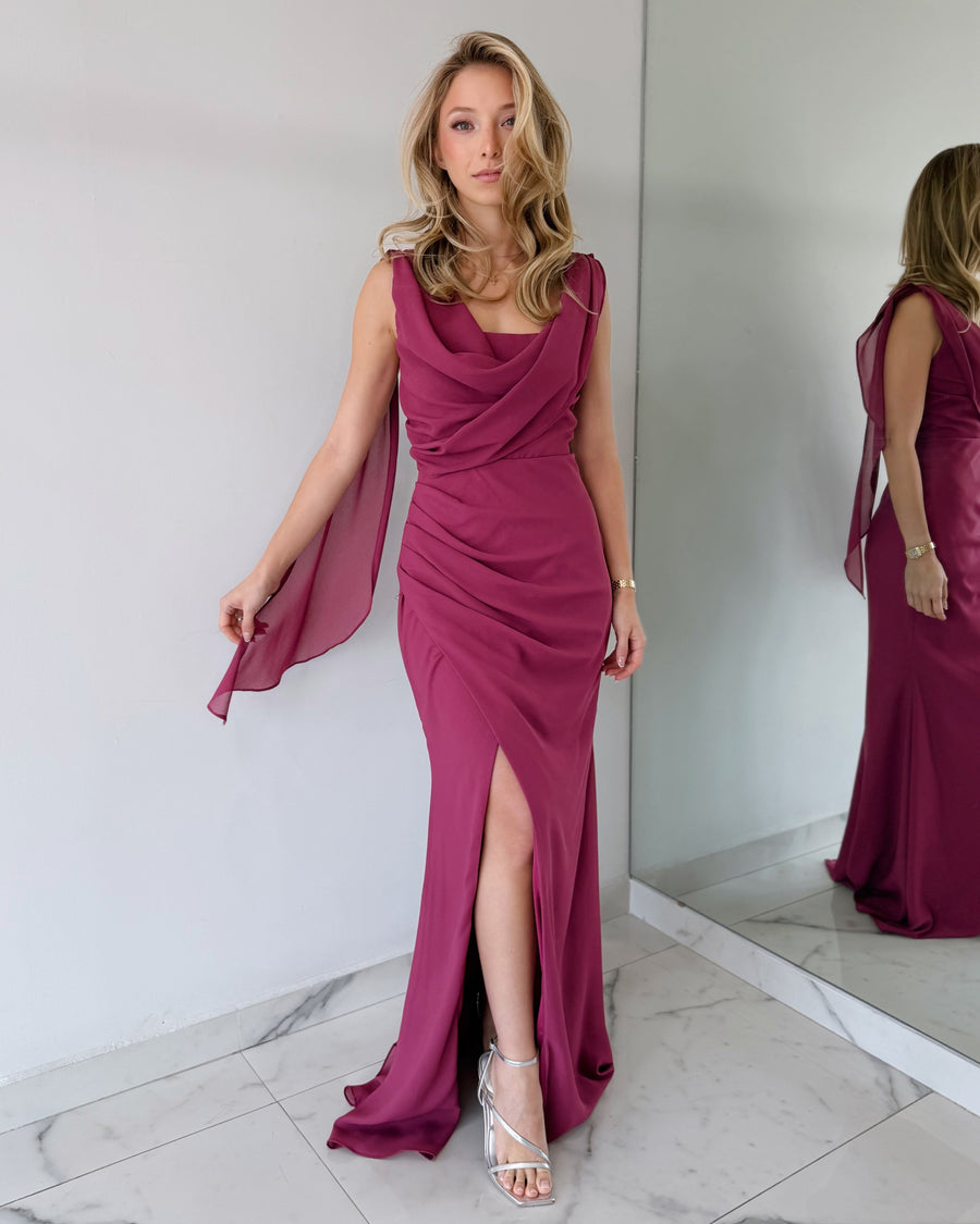 Magenta Gown Dress