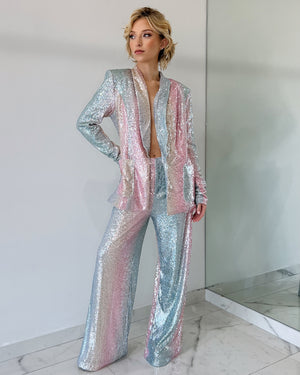 Sequin Blazer + Pant Set