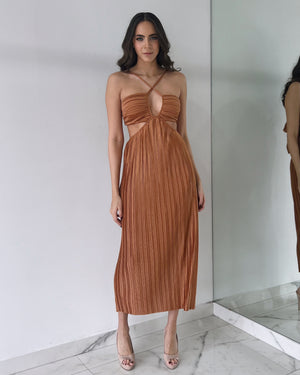 Sienna Pleated Midi Dress