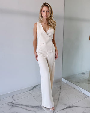 Nude Silk Jumpsuit