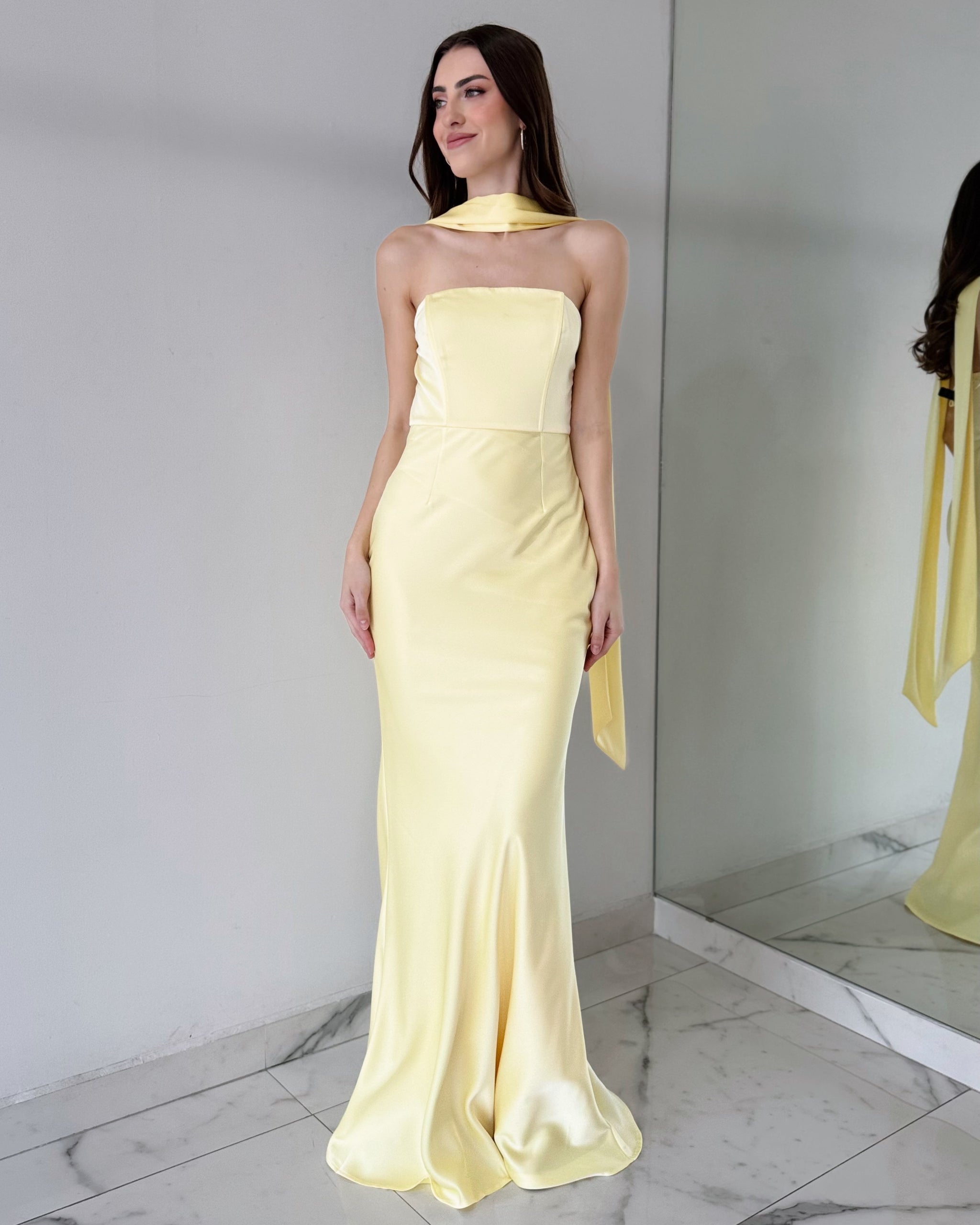 choker one shoulder dress Lia