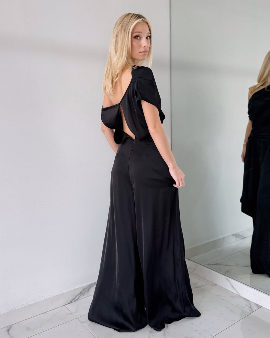 Black One Shoulder Jumpsuit