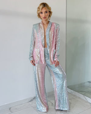 Sequin Blazer + Pant Set