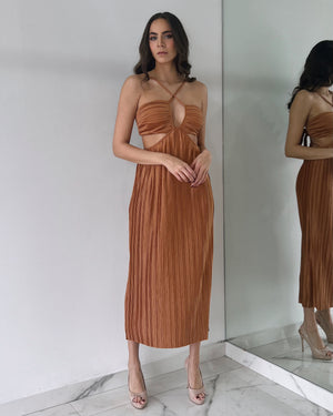 Sienna Pleated Midi Dress