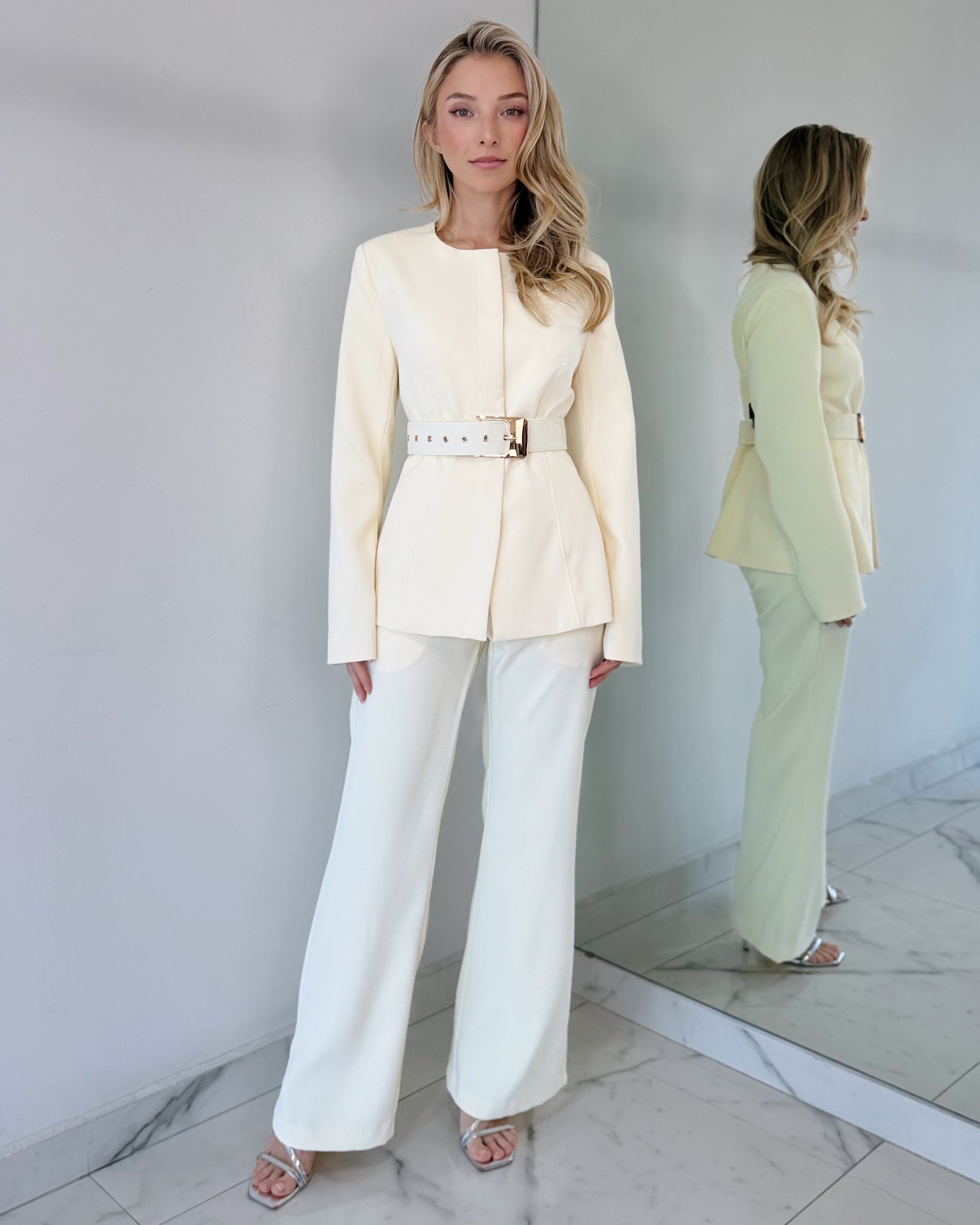 Butter Yellow Top + Pant Two Piece Set