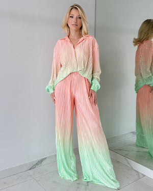 Green Orange Two Piece Set