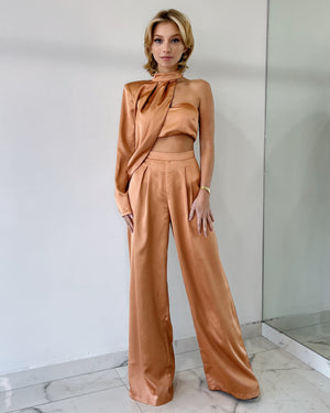 Copper Silk Three Piece Set