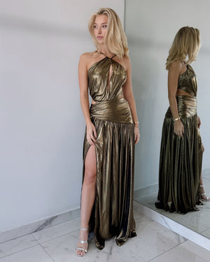 Bronce Open Detail Gown Dress