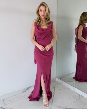 Magenta Gown Dress