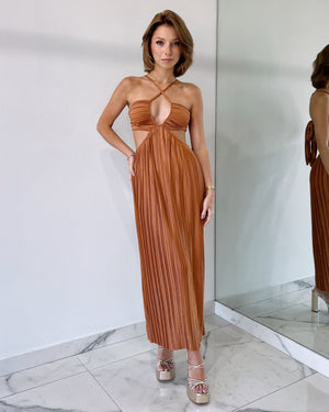 Sienna Pleated Midi Dress