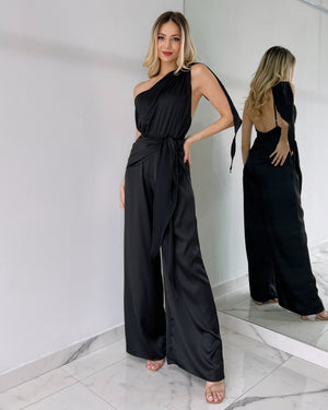 Black Open Back Jumpsuit
