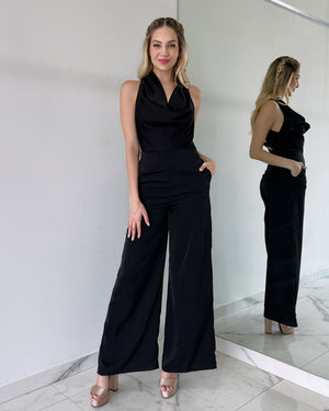 Black Open Back Jumpsuit