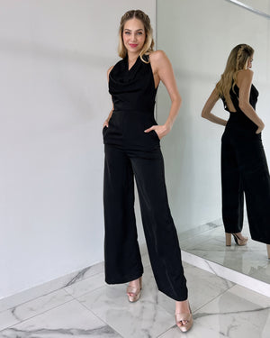 Black Open Back Jumpsuit