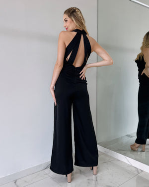 Black Open Back Jumpsuit