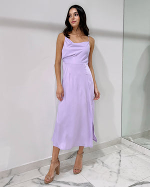 Lilac Basic Midi Dress
