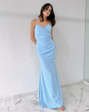 Baby Blue Basic Gown Dress