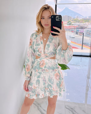 Floral V Neck Romper