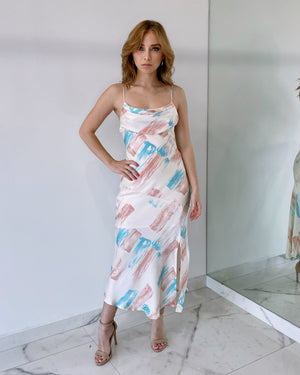 Brush Silk Midi Dress