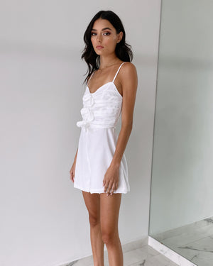 White Bow Romper