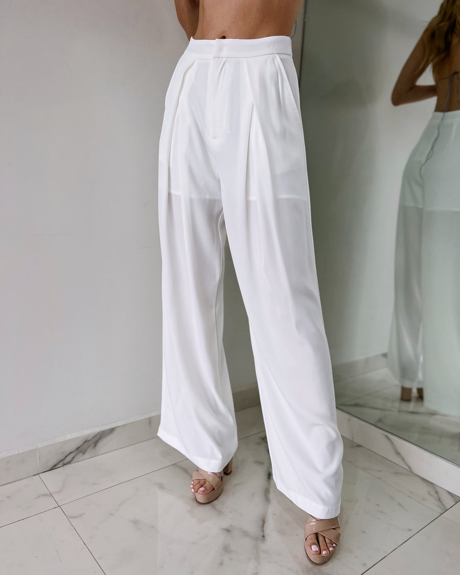 White Basic Pant