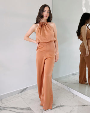 Camel Halter Jumpsuit