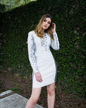 White Sequined Dress