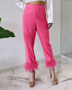Pink Feathers Pant