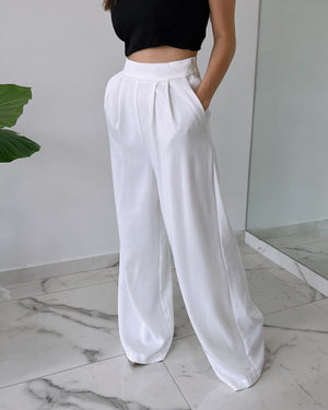 White Basic Pant