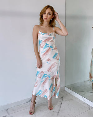 Brush Silk Midi Dress