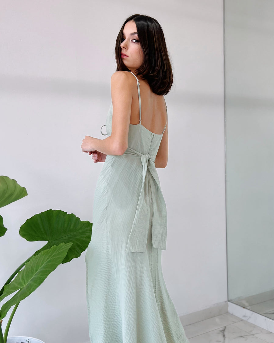 Mint Open Detail Midi Dress