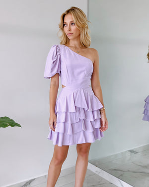 Lilac One Shoulder Dress