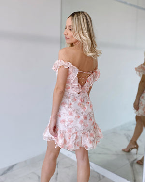 Floral Off Shoulder Mini Dress