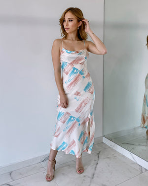 Brush Silk Midi Dress