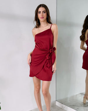 Wine Basic Mini Dress