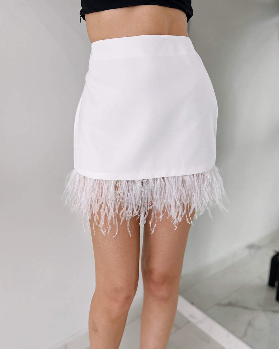 White Feathers Skirt